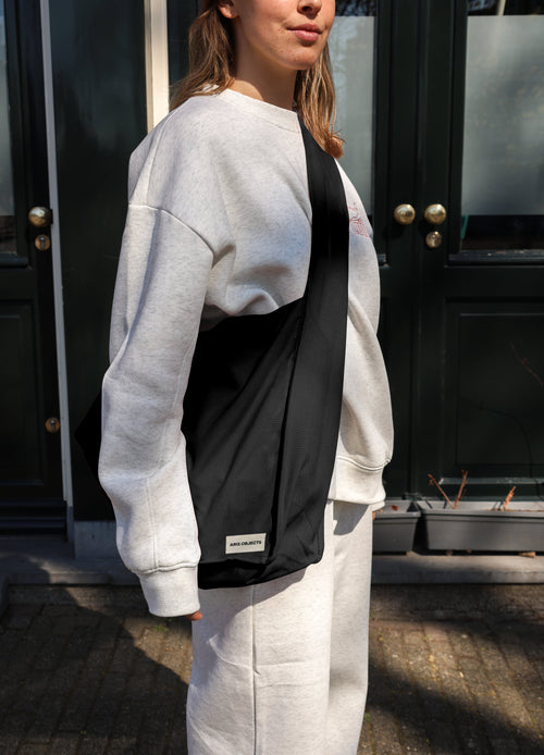 The Sherpa widestrap Crossbody Bag Black