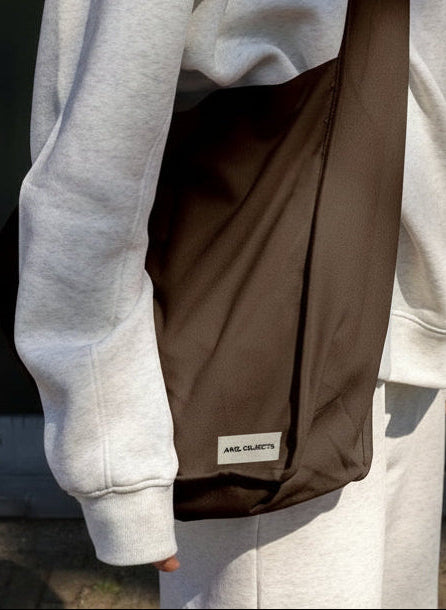 The Sherpa wide strap Crossbody Bag Brown